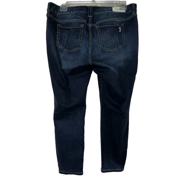 Slink Jeans Women's Size 14 Dark Blue Curvy Ankle Stretch 5-pocket Jegging Jean - Picture 4 of 7